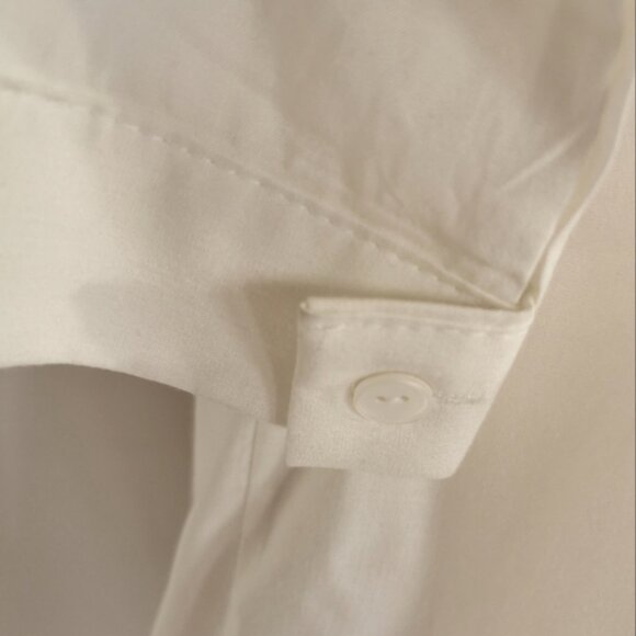 NWT Hobbs London Silk V-Neck Long Sleeve Ivory Button Blouse - Sz 6 - Picture 4 of 12